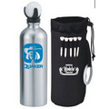 22 Oz. Stainless Steel Water Bottle with Golf Ball & Tees